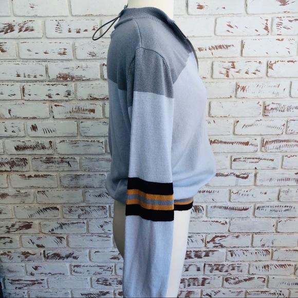 Don’t ask why Cardigan Sweater Silver Zipp Stripes - Picture 3 of 8